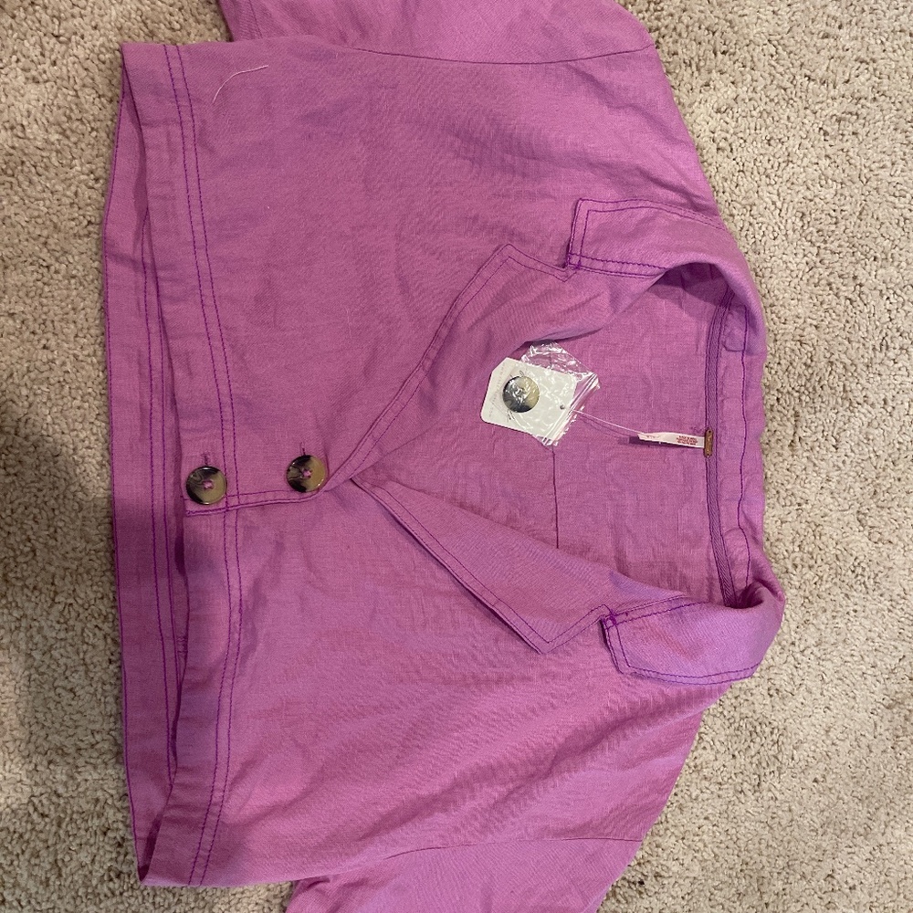 Free people cropped purple top